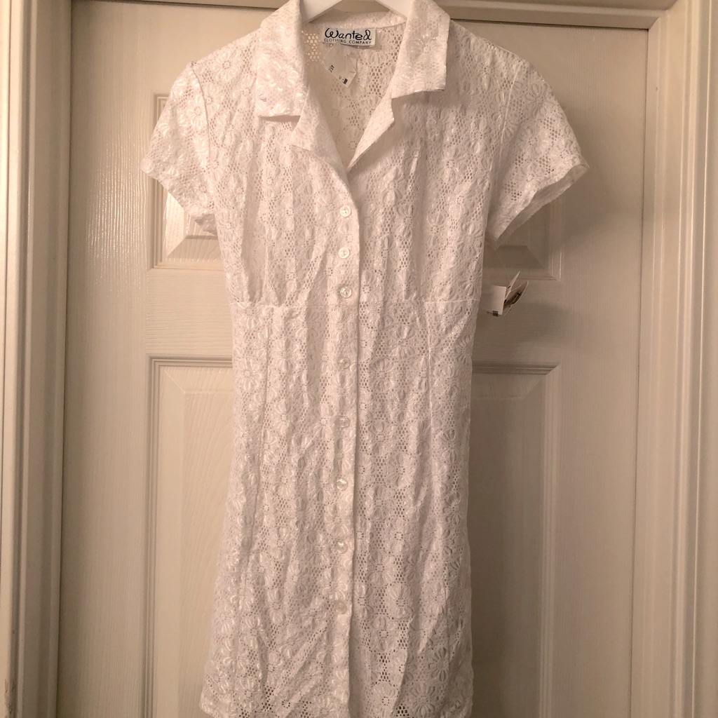 Collared Lace Button Up
